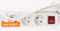 Zenitech : Bloc 4 Prises 16A 2P+T avec Interrupteur Blanc