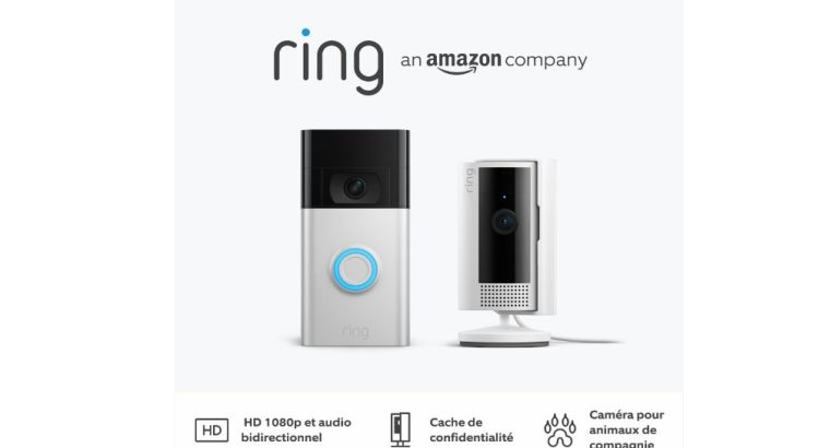 Ring sonnette vidéo sans fil + Caméra intérieure compatible Alexa !