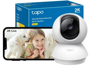 Tapo 2K(3MP) Caméra Surveillane c, 360°, Compatible avec Alexa!