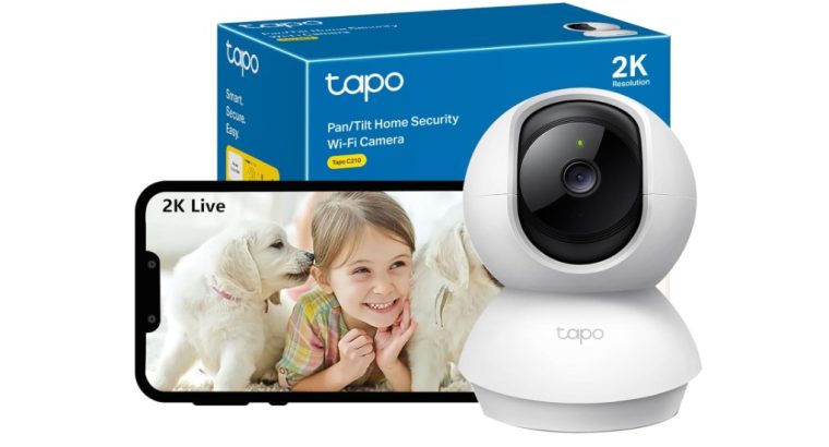 Tapo 2K(3MP) Caméra Surveillane c, 360°, Compatible avec Alexa!