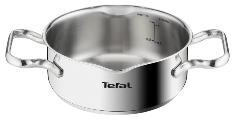 Tefal Faitout 16 cm, Induction, Couvercle filtrant en verre, Acier inoxydable 18/10, Garantie 10 ans