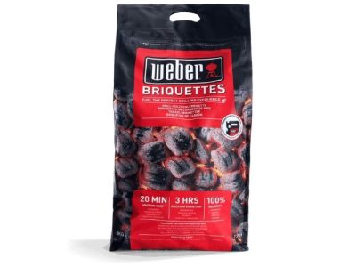 BRIQUETTES POUR BARBECUES WEBER -Sac 8 kg-100% Naturel, à Base de Déchets de Bois