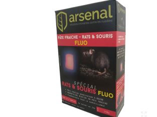 Raticide Arsenal, appât pâte fraîche fluorescente pour rat & souris !