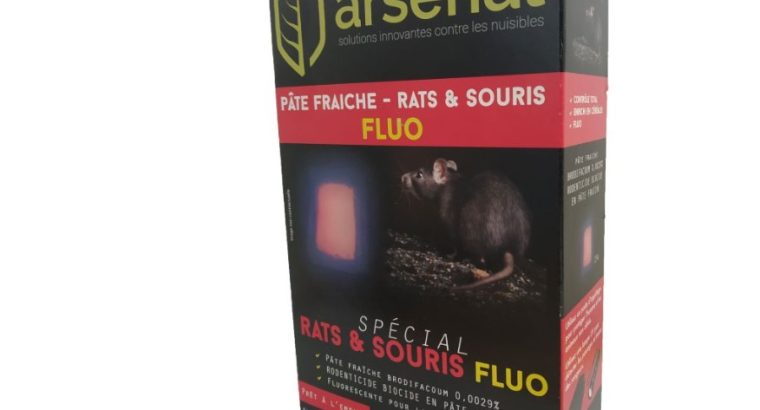 Raticide Arsenal, appât pâte fraîche fluorescente pour rat & souris !