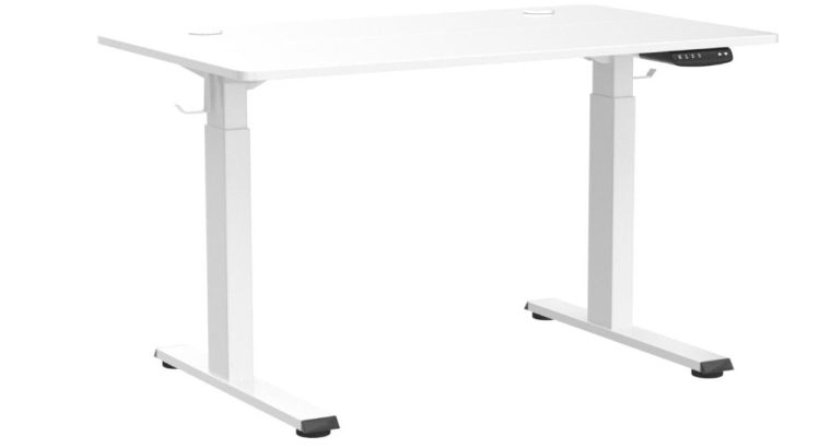 FEZIBO :Bureau Assis Debout Électrique, 100 x 60 cm Bureau Table Debout Réglable en Hauteur Acier T