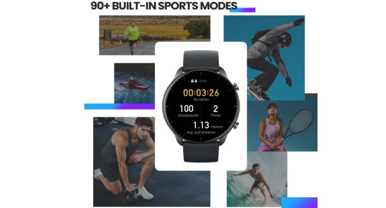 Amazfit : Montre Connectée Homme, Appel Bluetooth, Montre GPS avec 90+Modes Sportifs