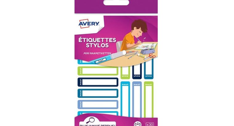 Marquer vos affaires avec 30 Étiquettes autocollantes résistantes -Avery-