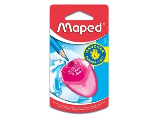 MAPED – Taille-crayon « I-GLOO » pour gauchers – 1 trou avec réservoir transparent – Coloris aléatoire