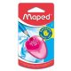 MAPED – Taille-crayon « I-GLOO » pour gauchers – 1 trou avec réservoir transparent – Coloris aléatoire