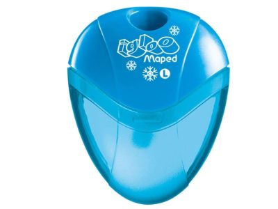 MAPED – Taille-crayon « I-GLOO » pour gauchers – 1 trou avec réservoir transparent – Coloris aléatoire