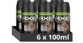 Axe Déodorant Homme Bodyspray Compressé, Dark Temptation, 48 h, lot de 6x100ml