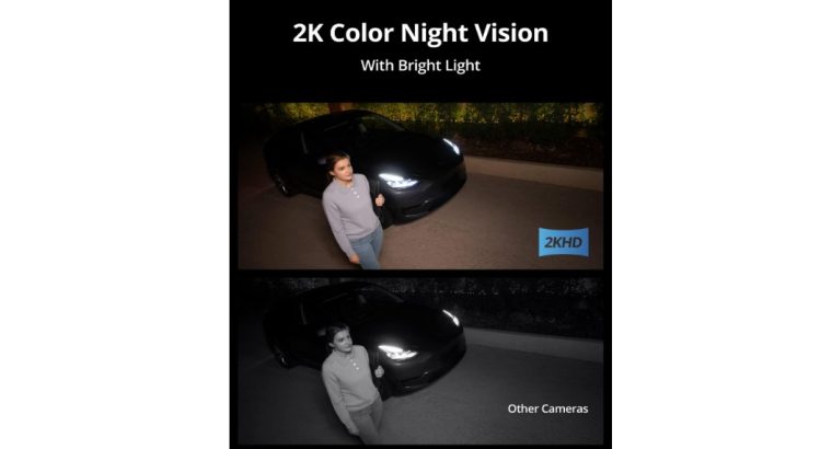 Caméra 2K avec lumière 1200 lumens, vision nocturne couleur de chez Eufy Security