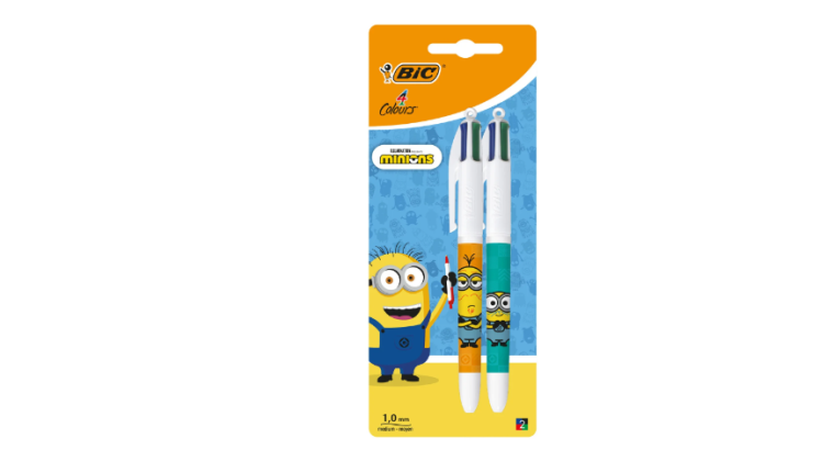 Stylo bille 4 couleurs – Minions BIC