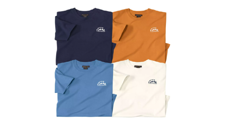 Atlas For Men : Lot de 4 Tee-Shirts Winter Outdoor