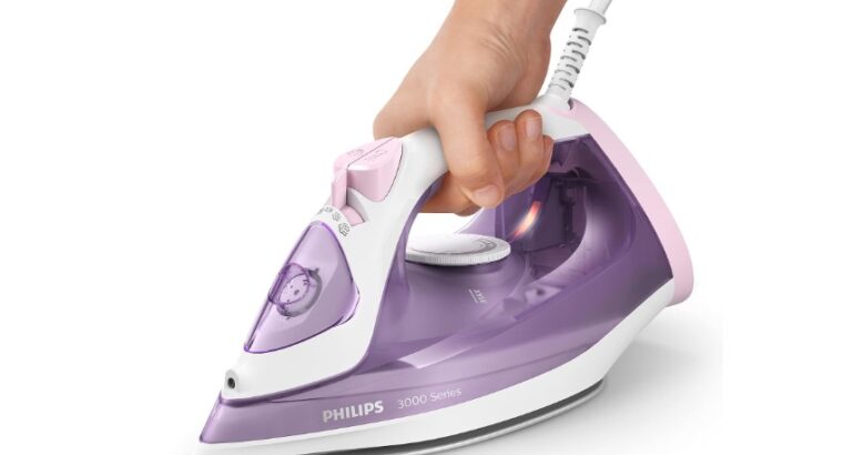 Philips Série 3000 : Fer à Repasser Vapeur – 2000W, 30g/min-Blanc/Violet