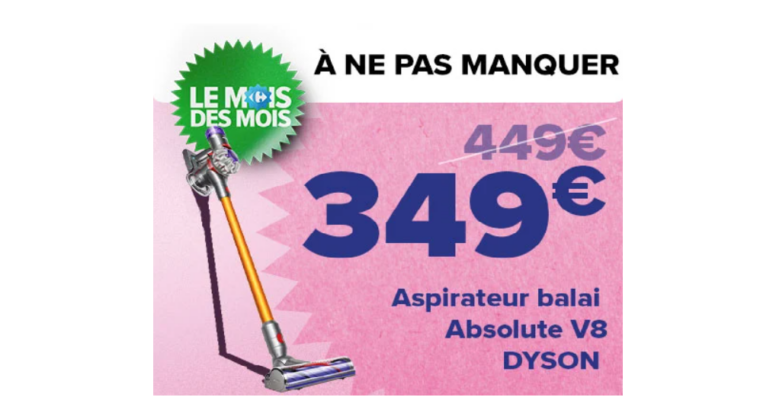 Offre spéciale – 22% de remise : Aspirateur balai Absolute V8 DYSON