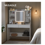 VASAGLE coiffeuse avec miroir