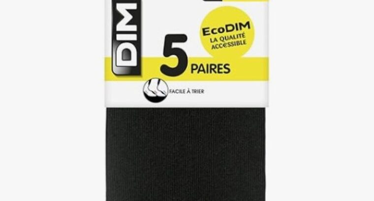 Lot de 5 paires : Dim Chaussettes Ecodim Talon/Pointes Renforcés Homme x5 en promotion !