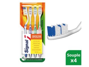 Brosse à Dents Protection Intégrale -SIGNAL-(lot de 4 brosses à dents)