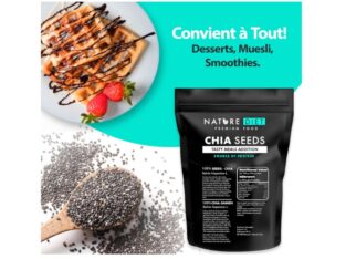 Graines de Chia 2x 1000 g-Nature Diet-Source de fibre