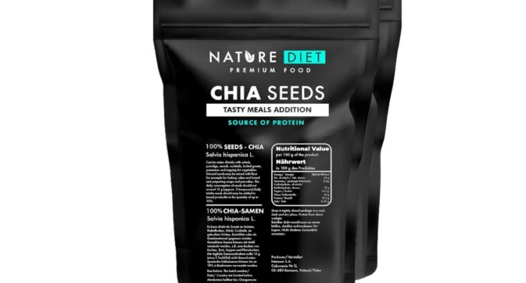 Graines de Chia 2x 1000 g-Nature Diet-Source de fibre