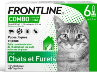 FRONTLINE Combo Chat , Protège L’Animal & L’Habitat – Jusqu’à 4 Semaines, Anti Puces, Tiques & Poux