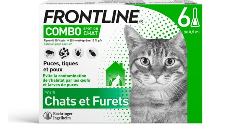 FRONTLINE Combo Chat , Protège L’Animal & L’Habitat – Jusqu’à 4 Semaines, Anti Puces, Tiques & Poux