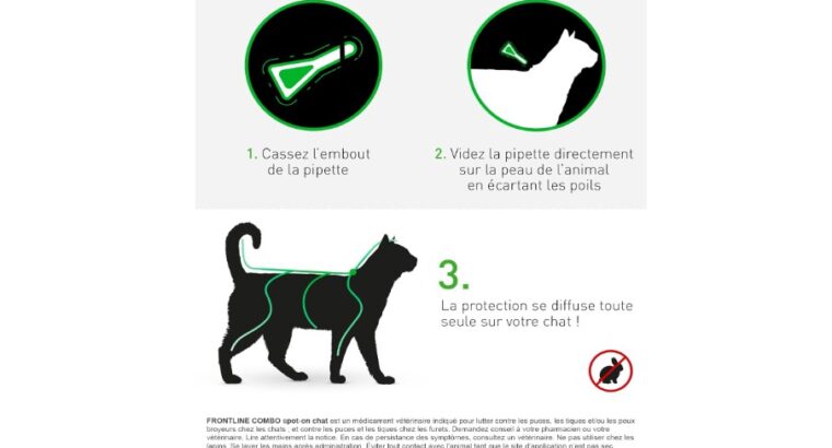 FRONTLINE Combo Chat , Protège L’Animal & L’Habitat – Jusqu’à 4 Semaines, Anti Puces, Tiques & Poux