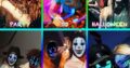 Megoo Masque led avec bluetooth ,Halloween ,Costume Halloween DJ Masquerade Rave Cosplay