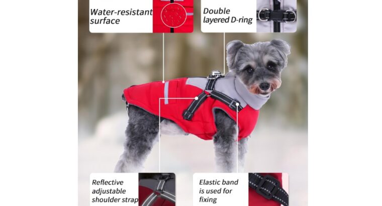 Manteau Chien Hiver Imperméables pour Chien avec Harnai -Aisuowa-