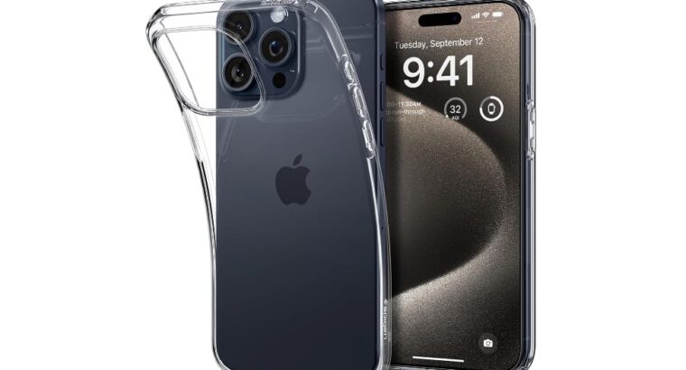 Coque pour iPhone 15 Pro Max : Spigen Liquid Crystal -Transparent-