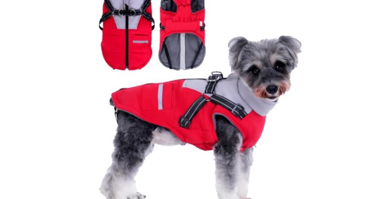 Manteau Chien Hiver Imperméables pour Chien avec Harnai -Aisuowa-