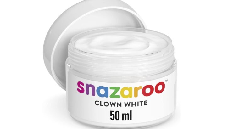 Snazaroo Pot de 50 ml de Maquillage Blanc pour Clown -Halloween-Noël