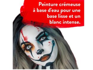 Snazaroo Pot de 50 ml de Maquillage Blanc pour Clown -Halloween-Noël