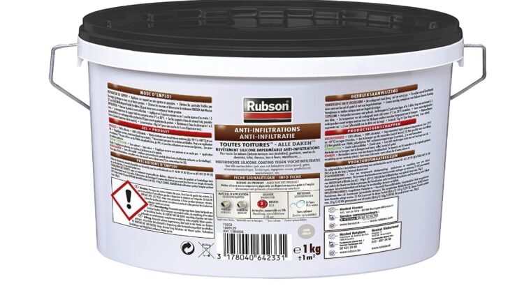 Rubson Stop Fuite : Résine silicone noire 1 kg pour réparer et étanchéifier vos toitures !