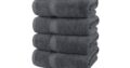 Lot de 4 Serviettes de Bain luxueuses- Gris- Usage Quotidien-Utopia Towels-