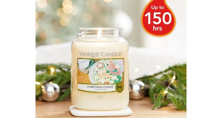 YANKEE CANDLE: bougie parfumée Cookie de Noël , Cadeau parfait pour femme !