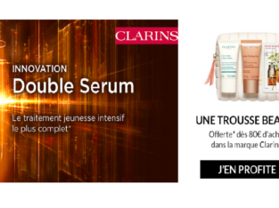 Une trousse beauté OFFERTE dès 80€ d’achat dans la marque Clarins