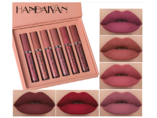 HANDAIYAN – Coffret cadeau de 6 rouges à lèvres liquides antiadhésifs, longue durée