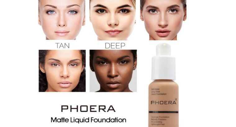 PHOERA Fond de Teint ,Professional Makeup,Matte & Poreless Finish (102+103/ Nude+ Warm peach)