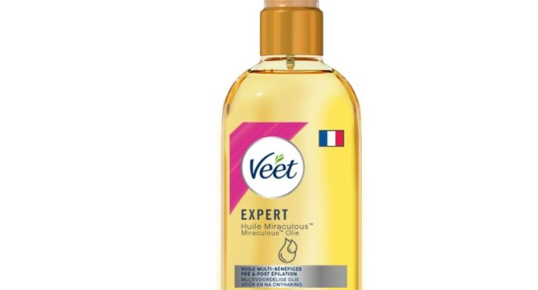 Veet – Huile Miraculeuse Hydratante Pré et Post-Épilation et Rasage à Base d’Huiles Naturelles