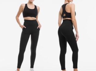 SINOPHANT :Leggings Femme avec Poche Taille Haute Pantalon de Sport Femmes