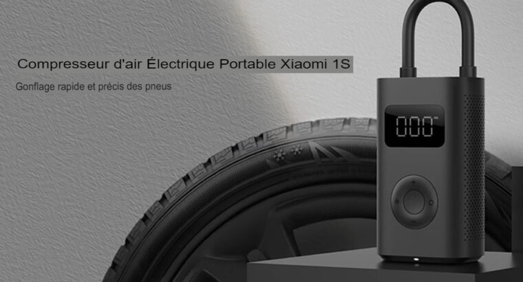 Xiaomi MI Portable AIR Pump 1S Noir (Gonflage rapide ) !