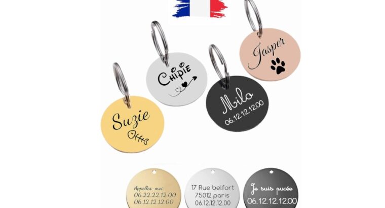 MÉDAILLE D’IDENTIFICATION POUR CHIEN PERSONNALISÉE EN PROMOTION !