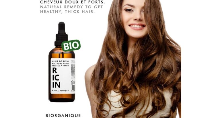 Huile fortifiante de Ricin 100% Bio , Soin pour Cheveux, Cils, Ongles, Peau.