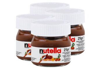 Lot de 4 petits pots à tartiner au chocolat 25 g -Ferrero Nutella-